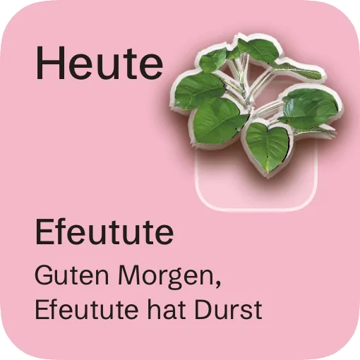 Kleines Widget: die nächste Pflanze zum Gießen